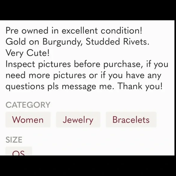 Coach Signature Burgundy Bracelet - Picture 5 of 8